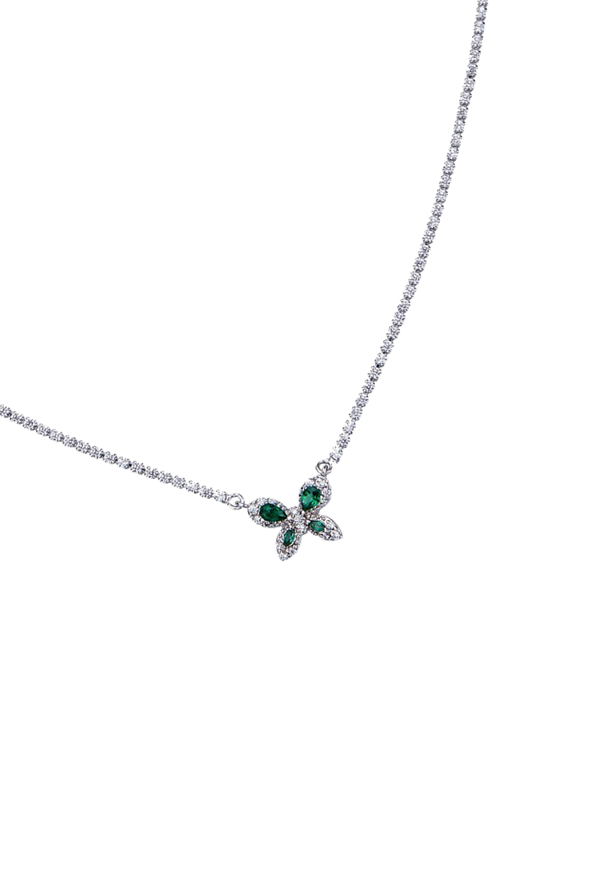 Butterfly Garden Necklace Silver