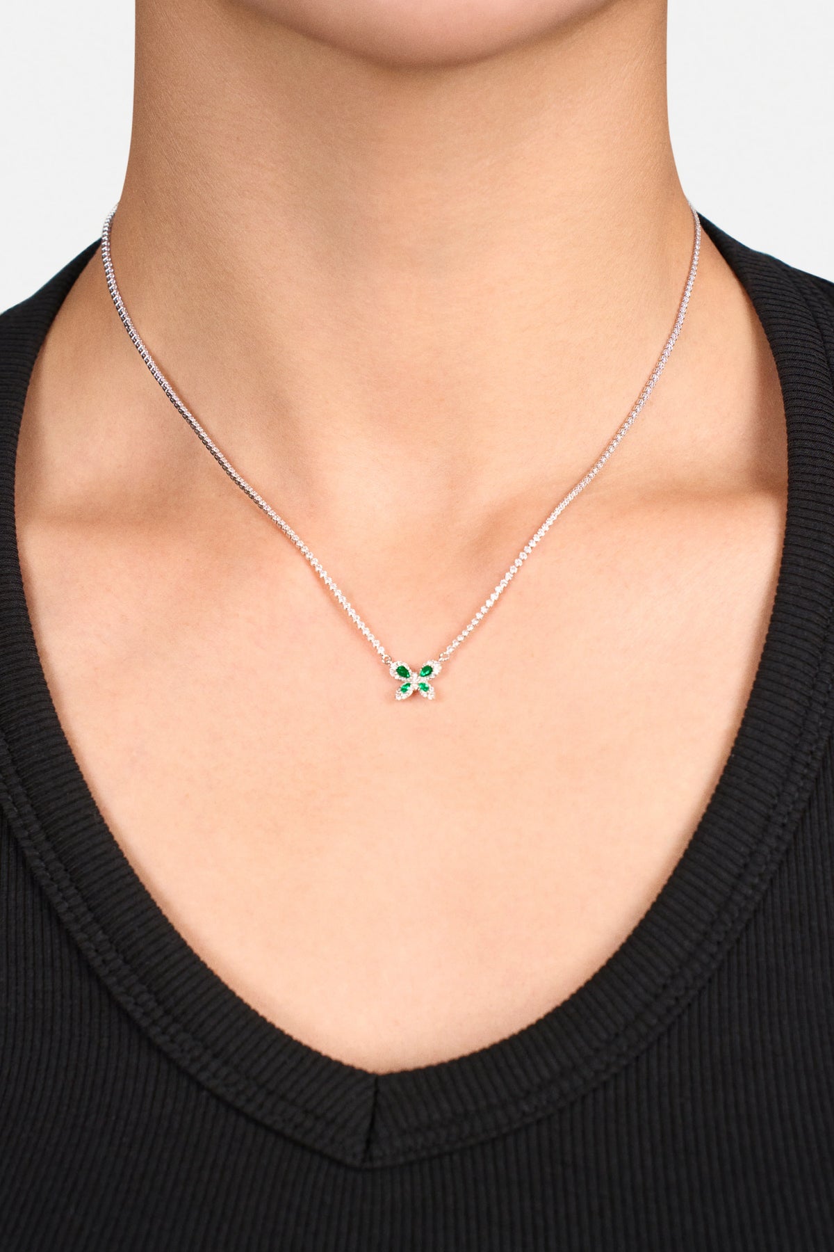 Butterfly Garden Necklace Silver