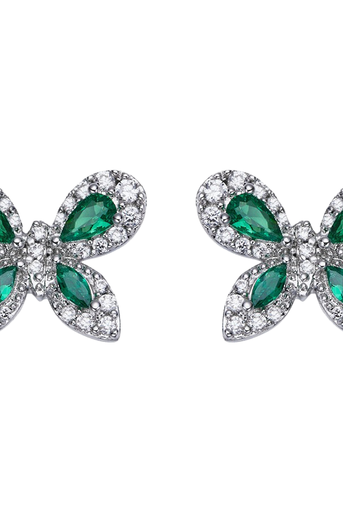 Butterfly Garden Stud Earrings Silver