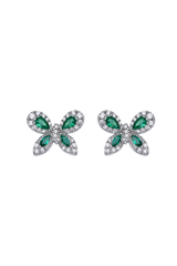 Butterfly Garden Stud Earrings Silver