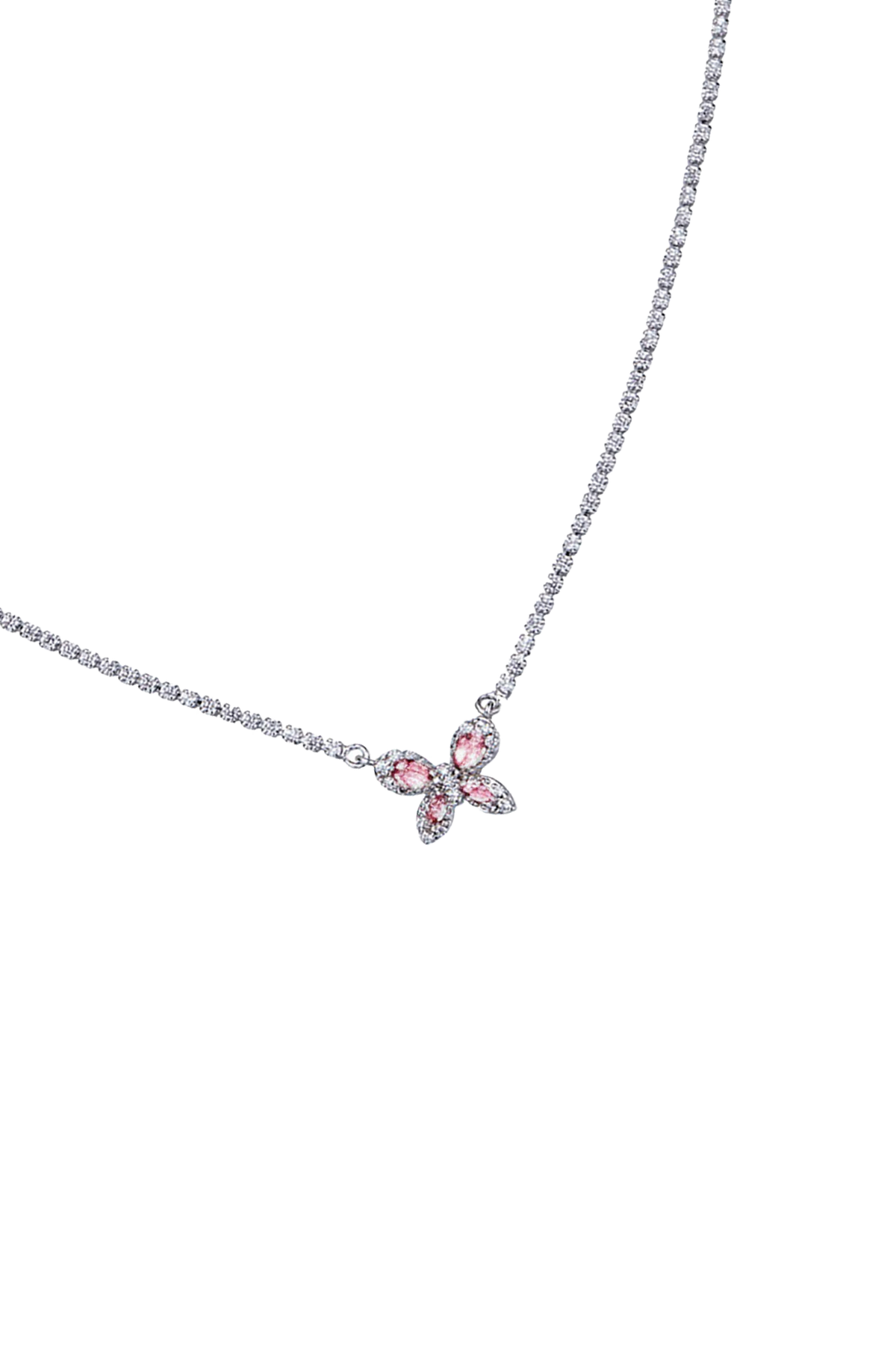 Butterfly Garden Necklace Silver