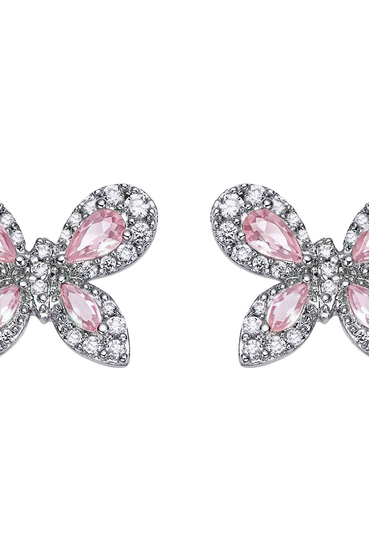 Butterfly Garden Stud Earrings Silver