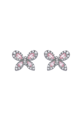 Butterfly Garden Stud Earrings Silver