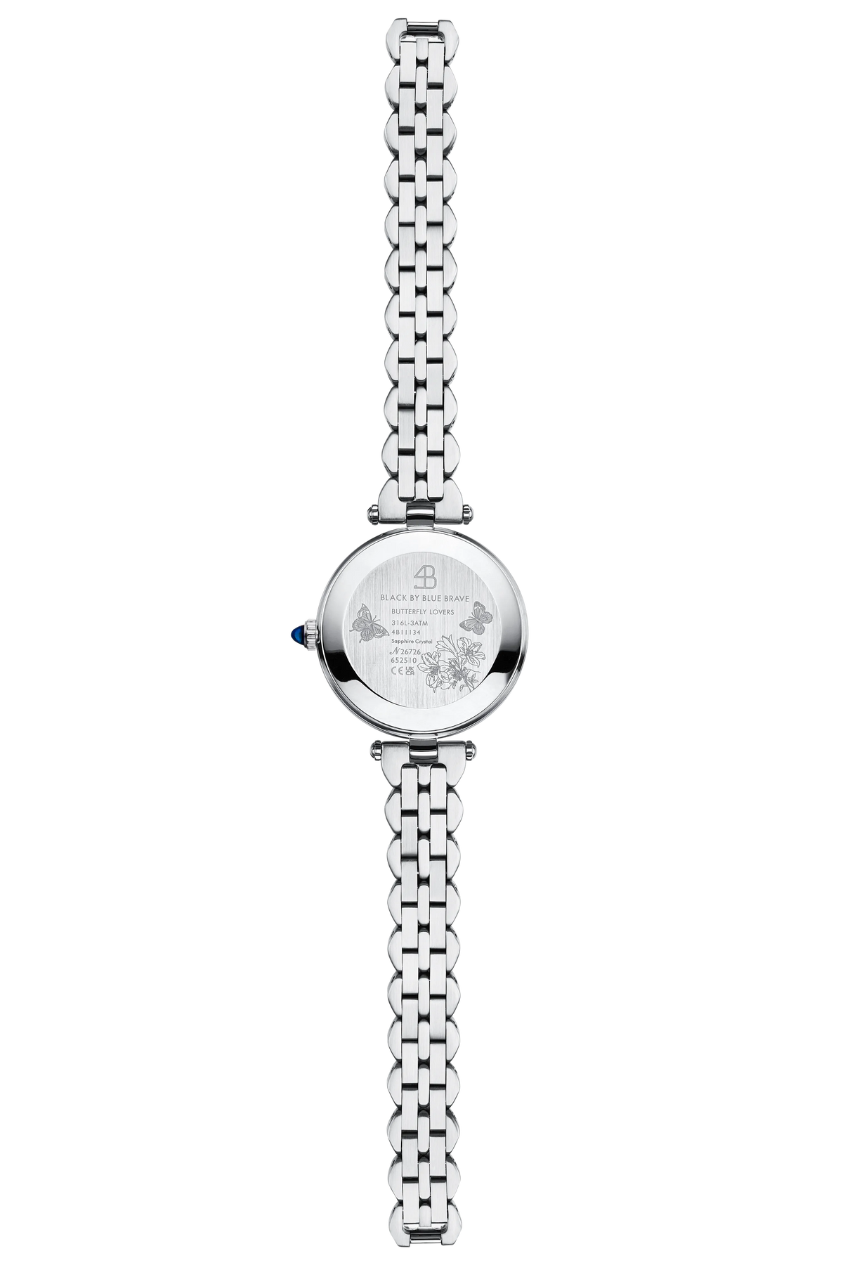 Butterfly Lovers Classic Blue Dial Silver Bracelet