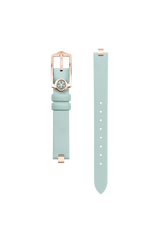 Cherry Blossom Blue Leather Watch Strap With Rose Gold Buckle