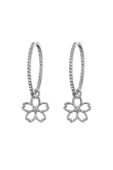 Cherry Blossom Cascade Earrings Silver