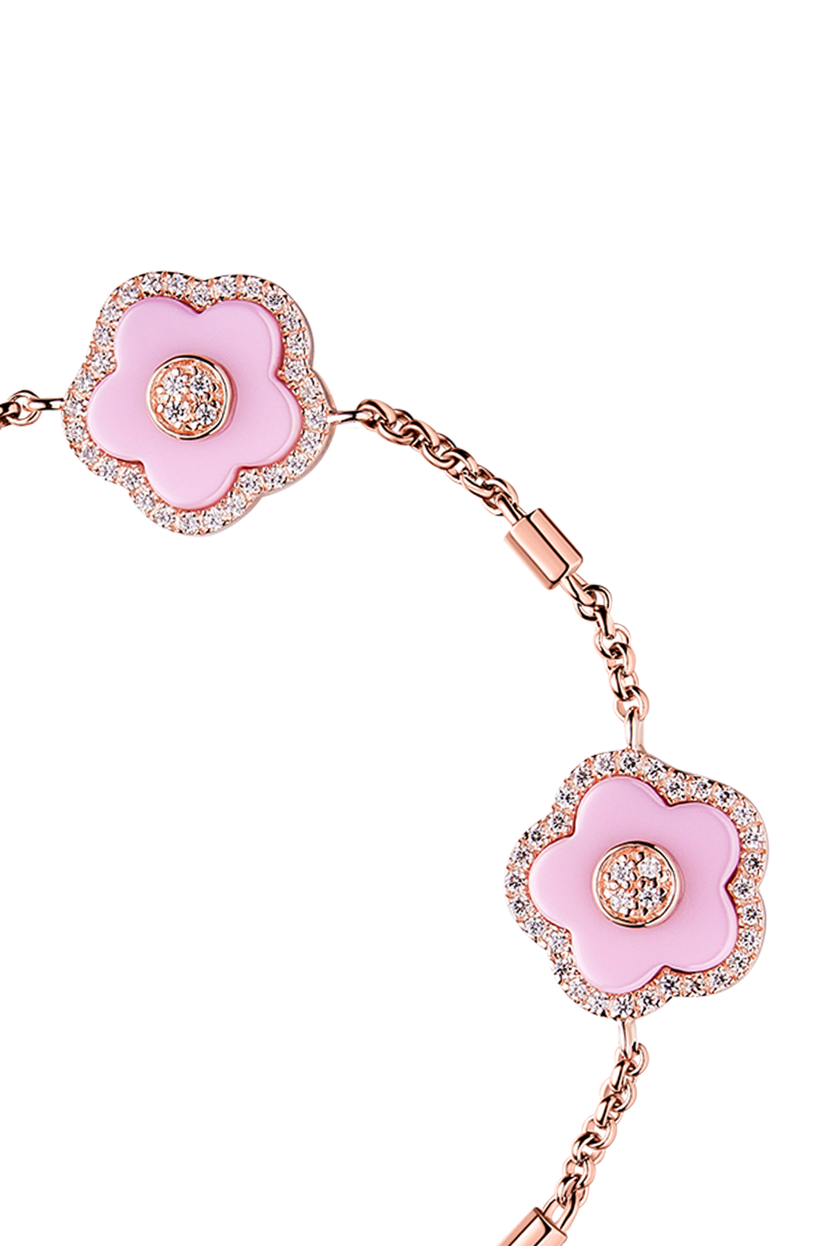 Cherry Blossom Ceramic Bracelet Rose Gold