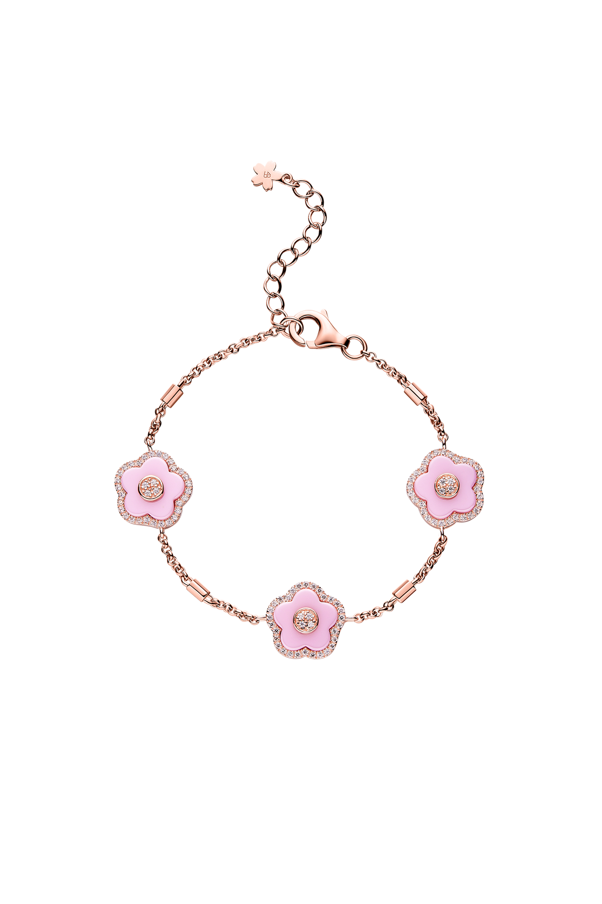 Cherry Blossom Ceramic Bracelet Rose Gold