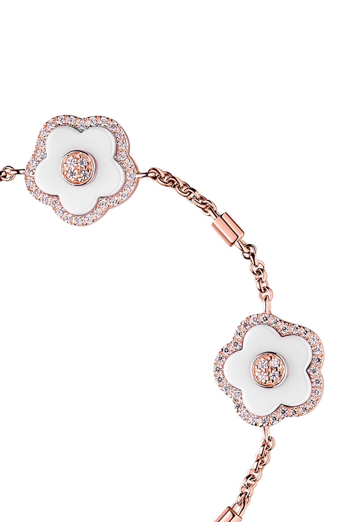 Cherry Blossom Ceramic Bracelet Rose Gold