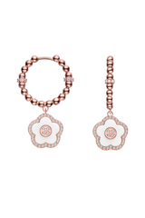 Cherry Blossom Ceramic Earrings Rose Gold