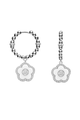 Cherry Blossom Ceramic Earrings Silver