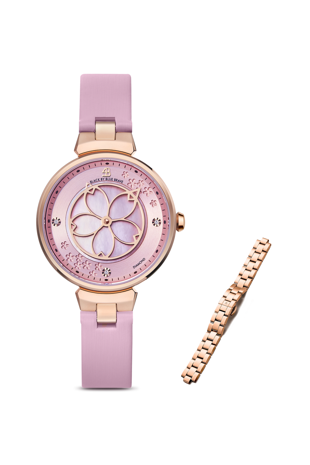 Pink Cherry Blossom Watch & Cherry Blossom Bracelet