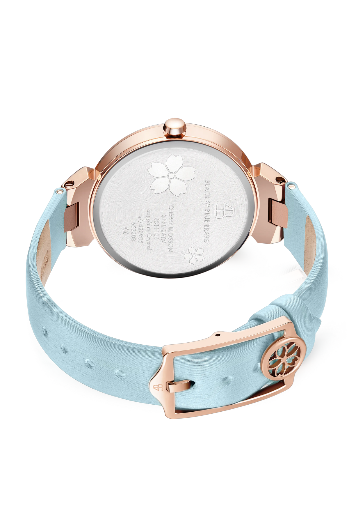 Cherry Blossom Classic  Aqua Blue Dial Rose Gold