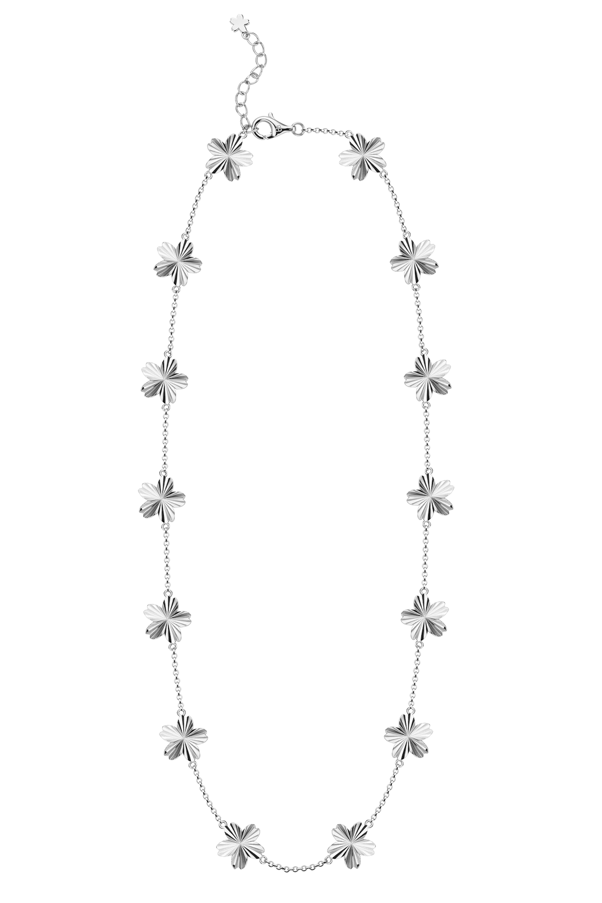 Cherry Blossom Gleam Necklace Silver