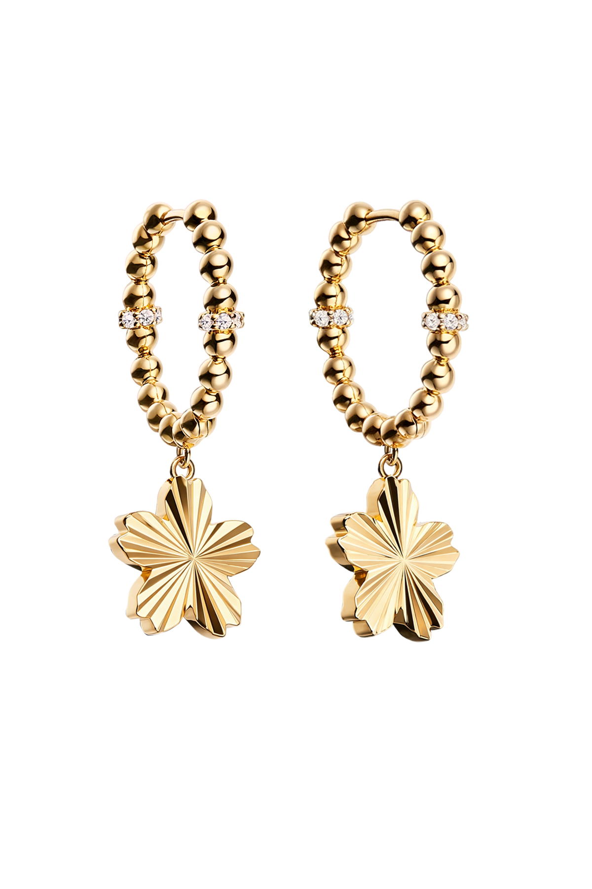 Cherry Blossom Gleam Earrings Gold