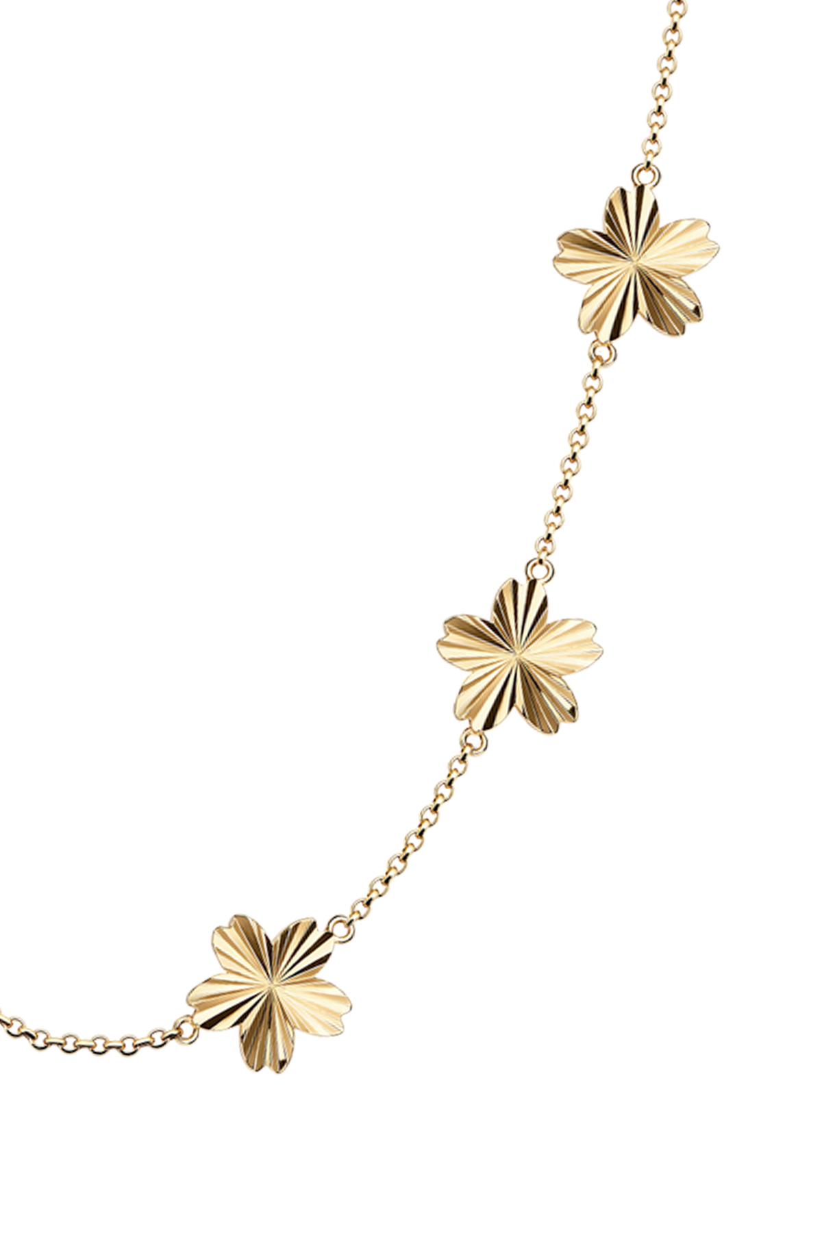 Cherry Blossom Gleam Necklace Gold