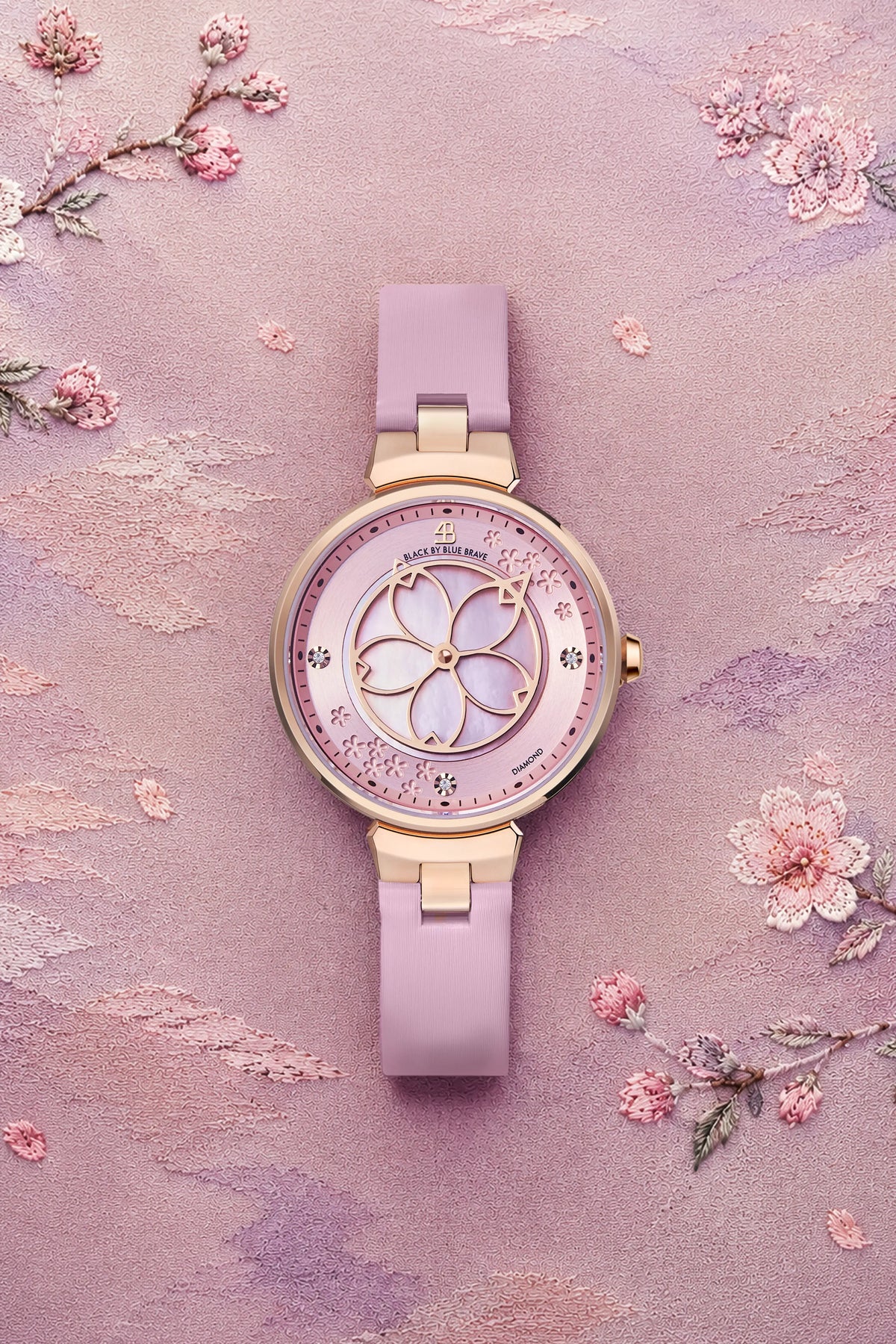 Cherry Blossom Classic Sakura Pink Dial Rose Gold