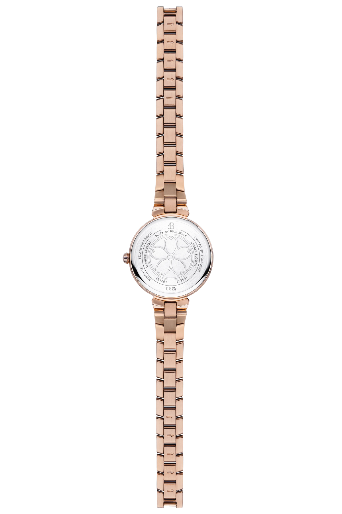 Cherry Blossom Classic Aqua Blue Dial Rose Gold Bracelet