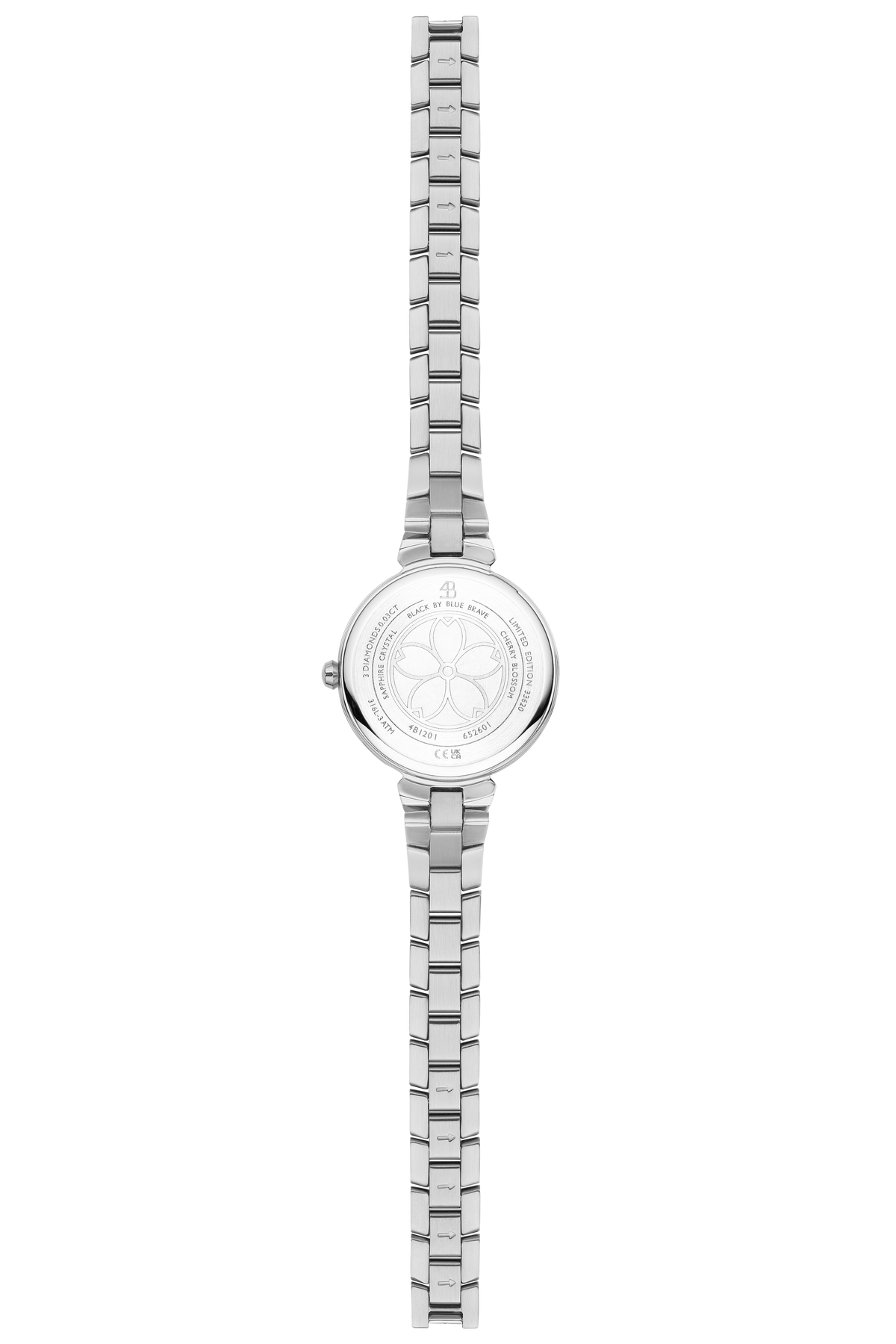 Cherry Blossom Classic Aqua Blue Dial Silver Bracelet