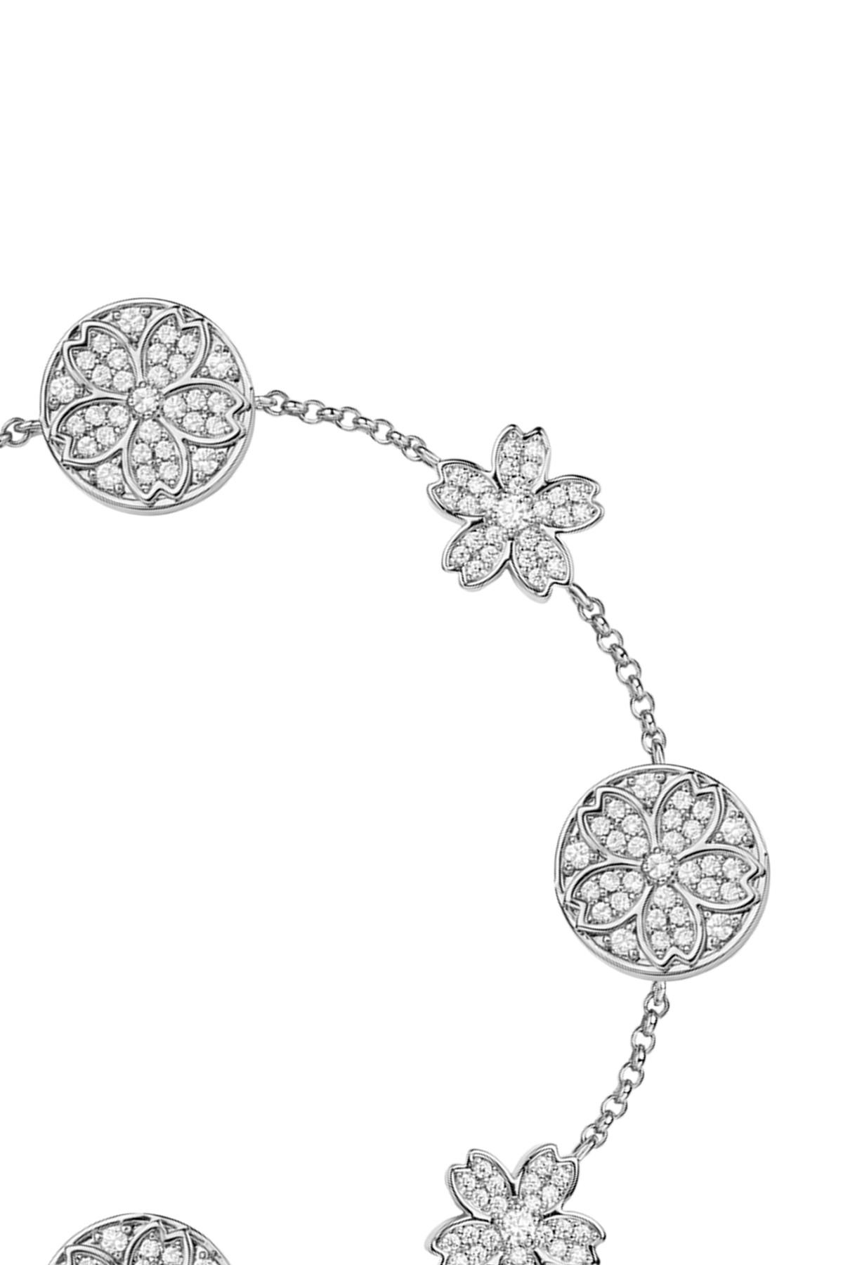 Cherry Blossom Symphony Bracelet Silver