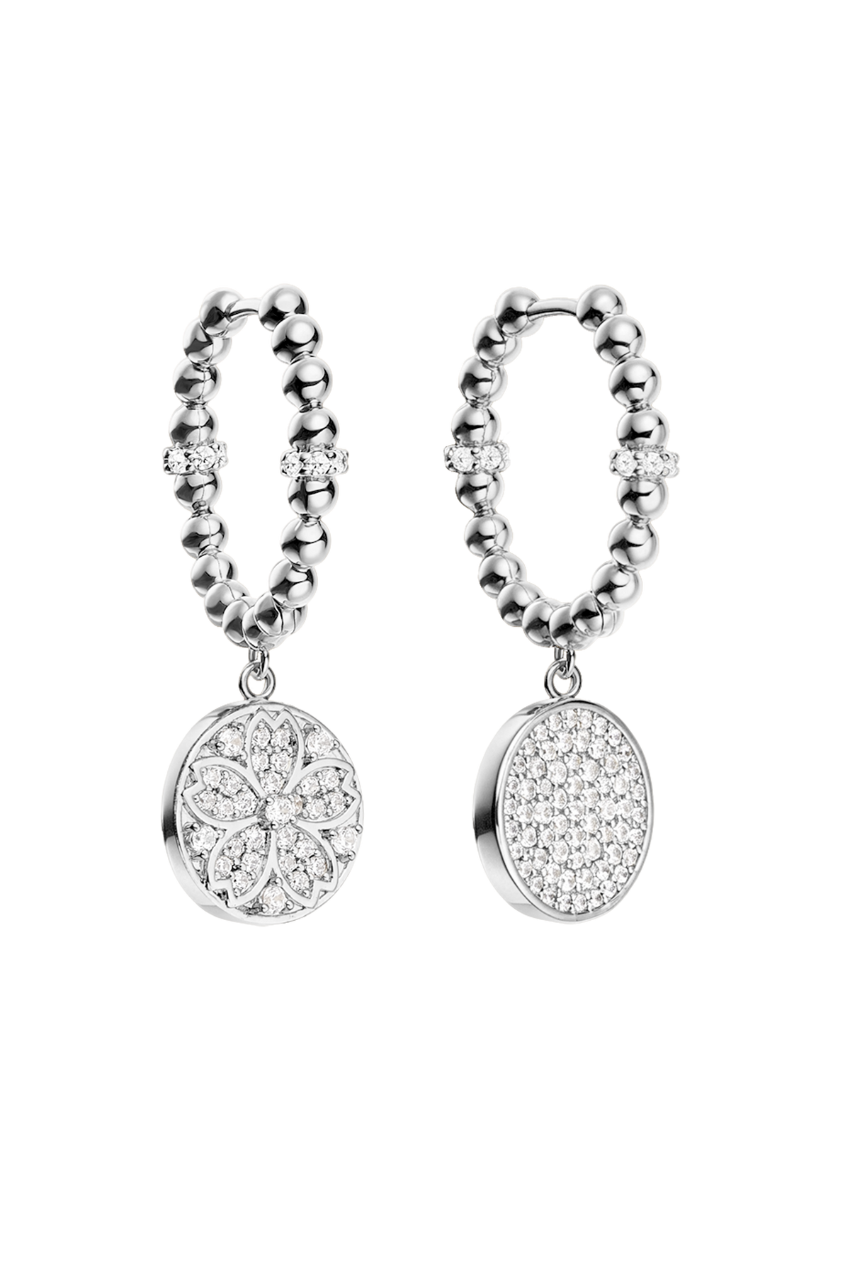 Cherry Blossom Symphony Earrings Silver