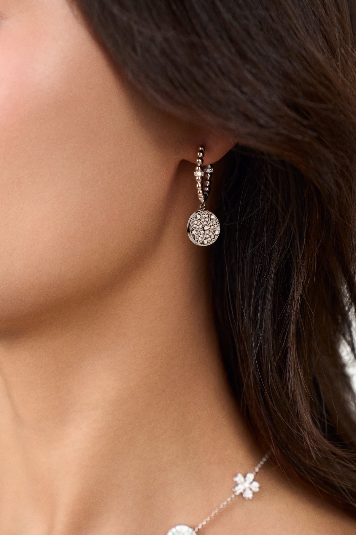 Cherry Blossom Symphony Earrings Silver