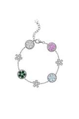 Cherry Blossom Symphony Bracelet Silver