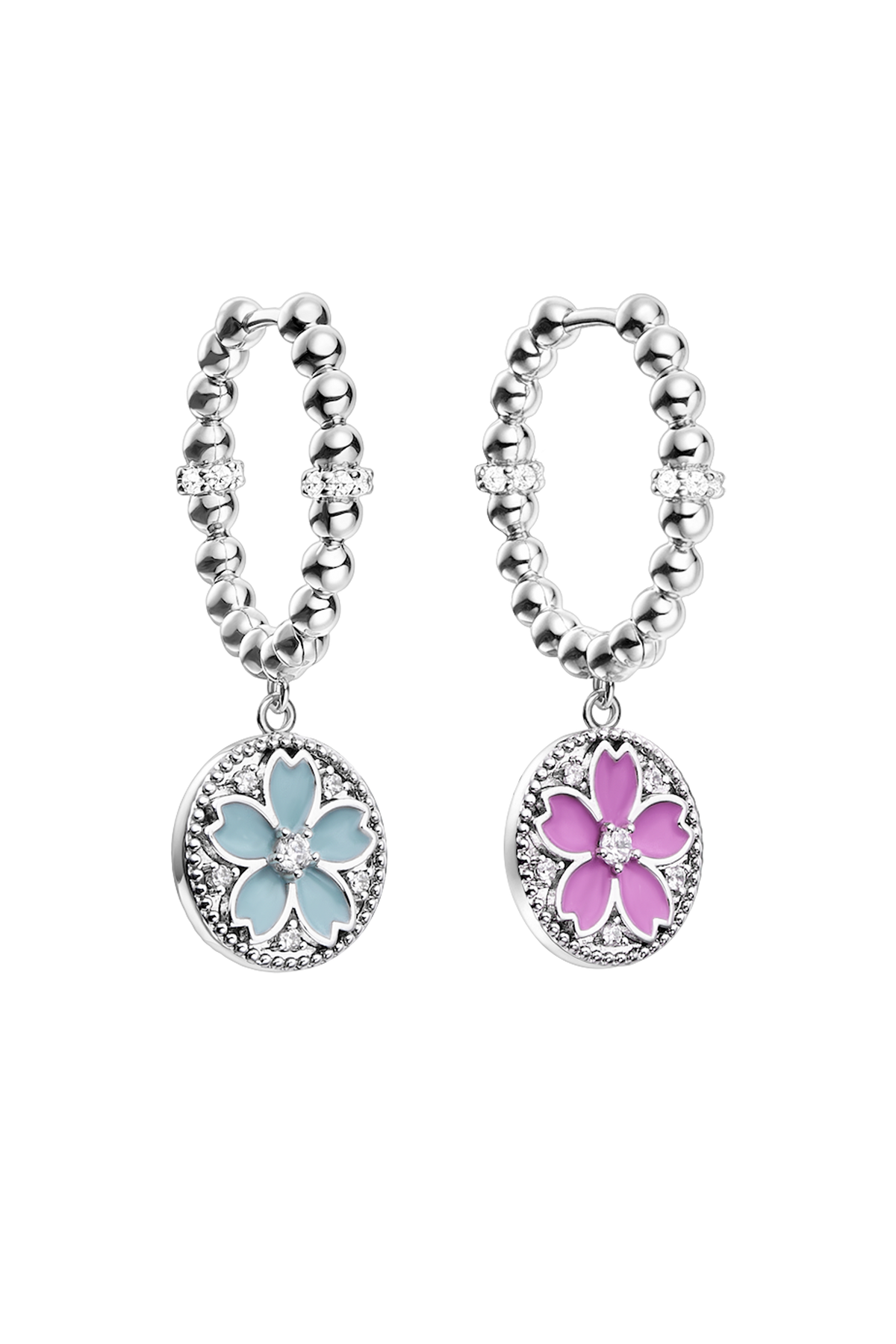 Cherry Blossom Symphony Earrings Silver