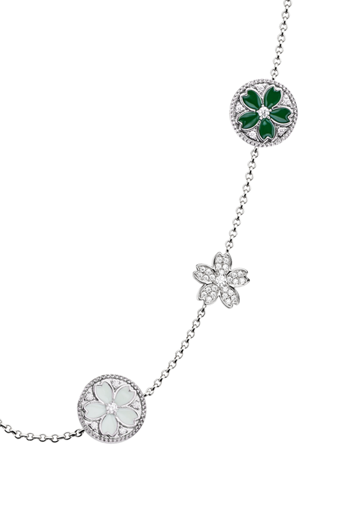Cherry Blossom Symphony necklace Silver