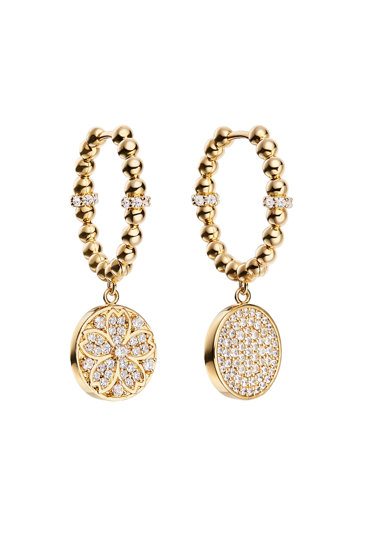 Cherry Blossom Symphony Earrings Gold