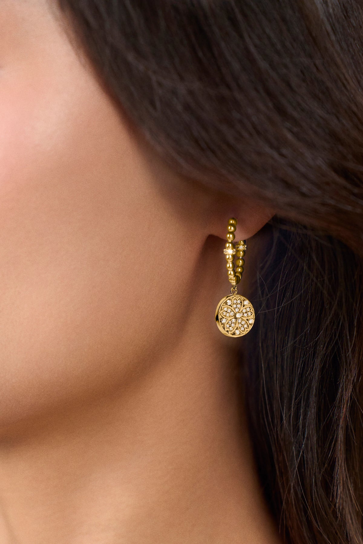 Cherry Blossom Symphony Earrings Gold