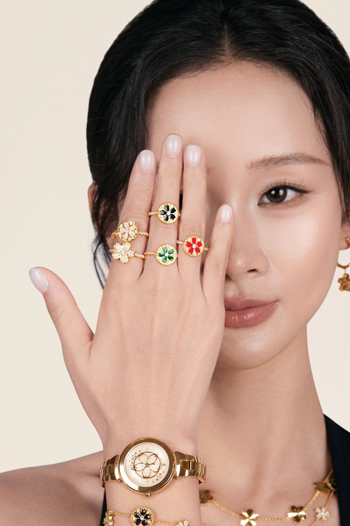 Cherry Blossom Symphony Ring Gold
