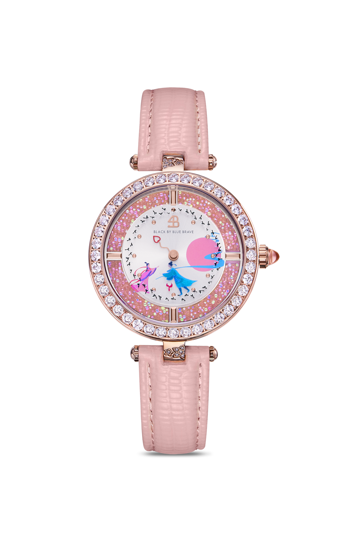 Cowherd And Weaver Girl Pink Dial Rose Gold