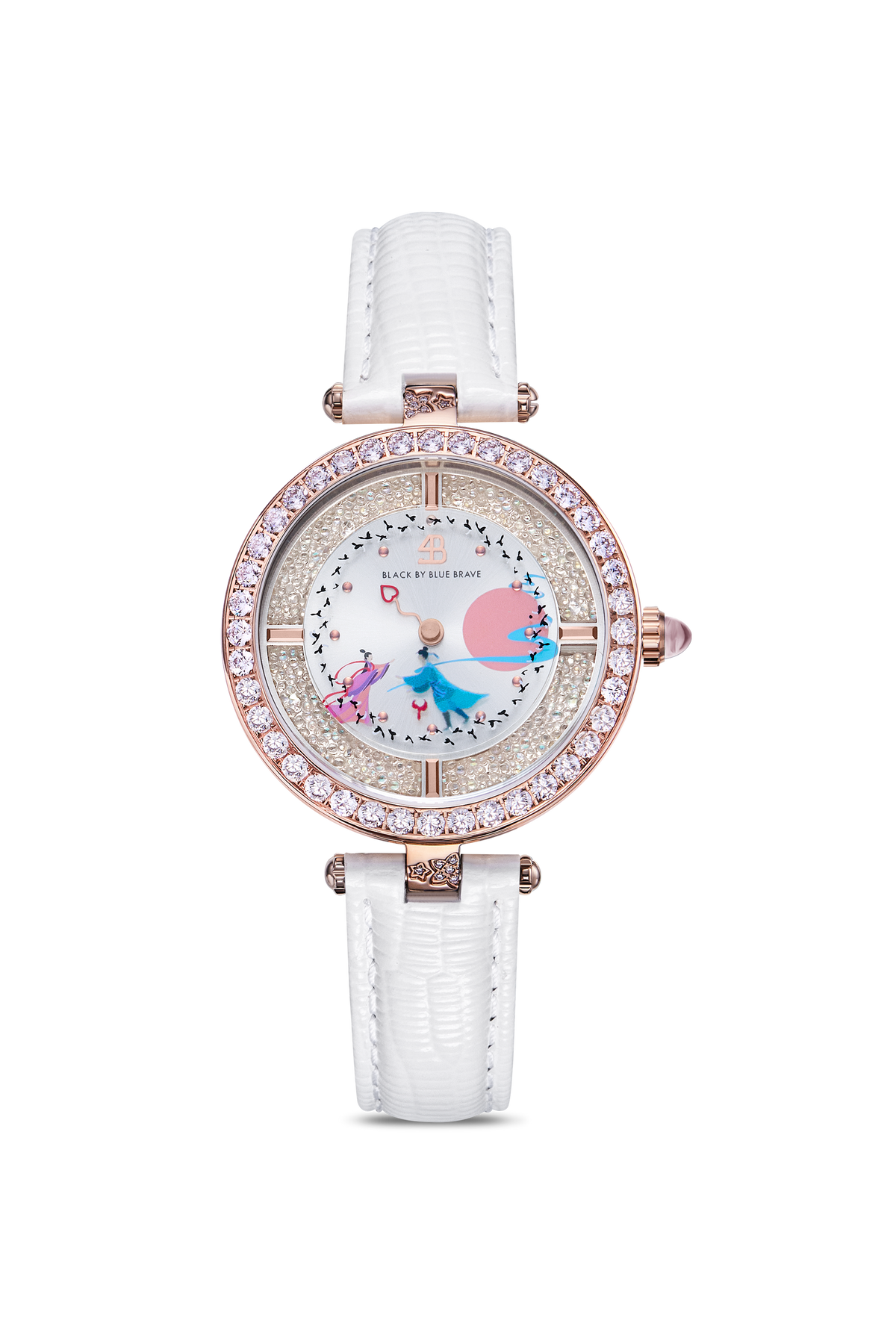 Cowherd And Weaver Girl White Dial Rose Gold