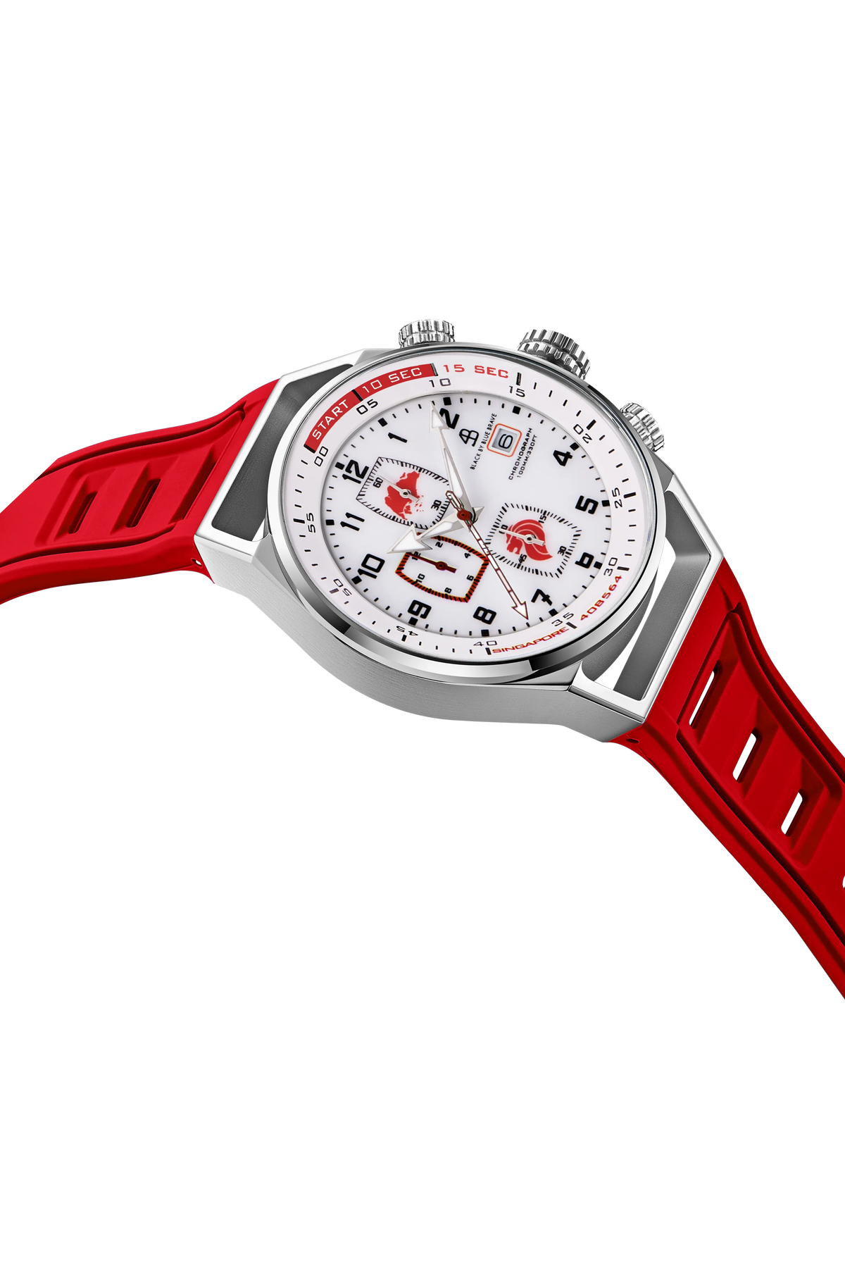 Merlion Chronograph Red Silicon Watch