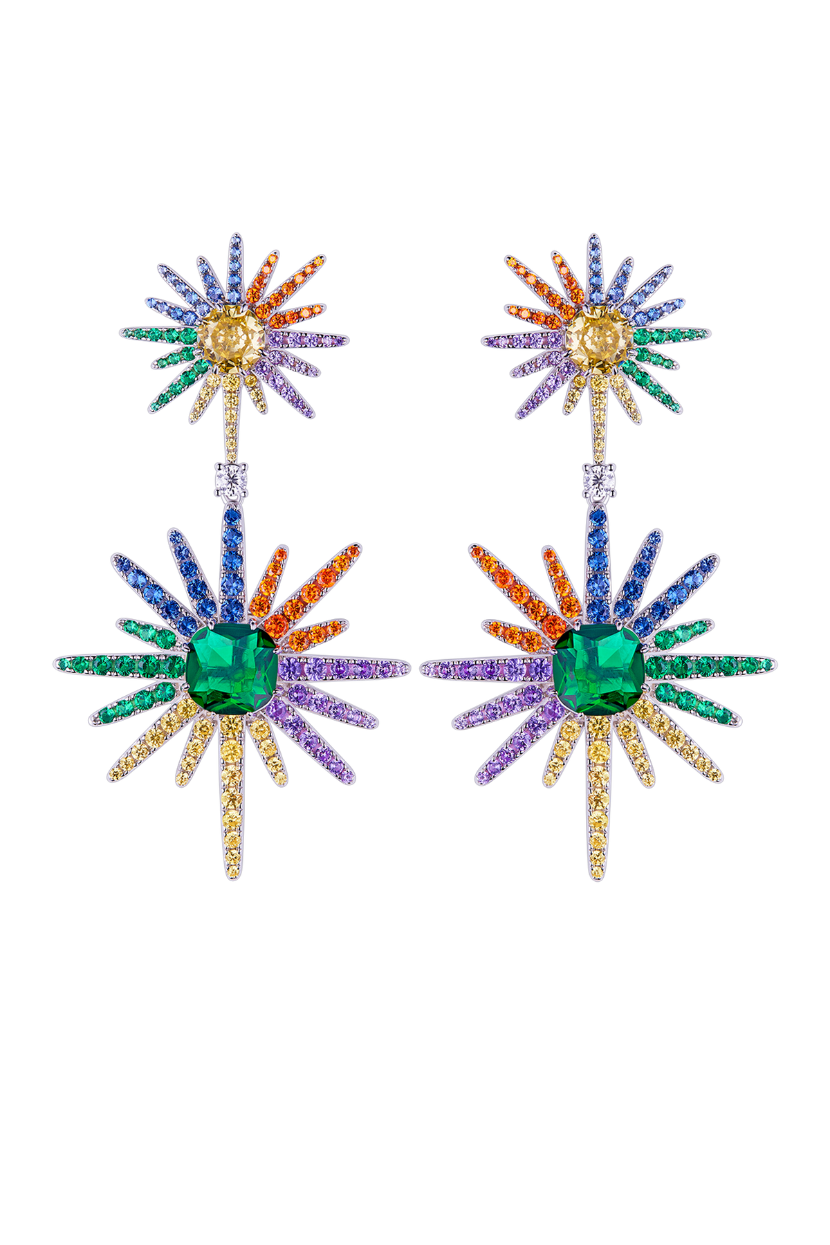 Love Wins Rainbow Earrings Gold