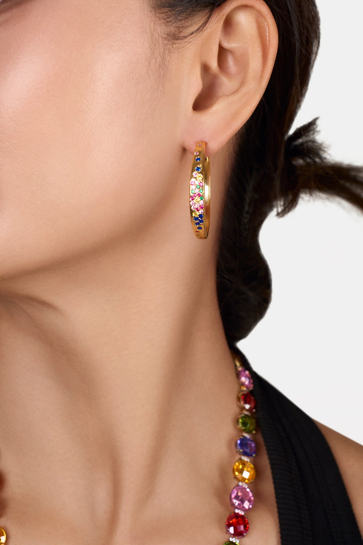 Love Wins Rainbow Earrings Gold