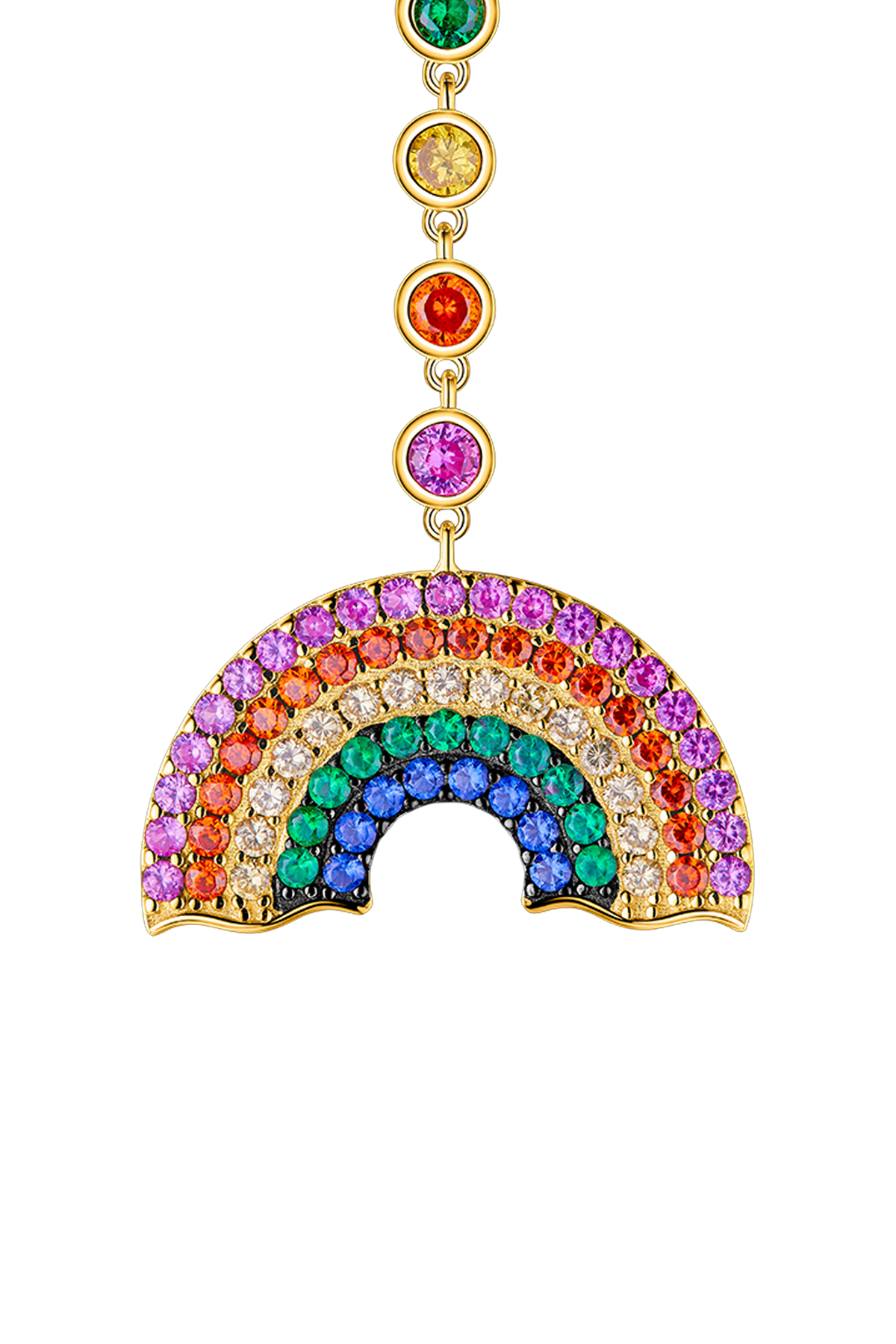 Love Wins Rainbow Earrings Gold