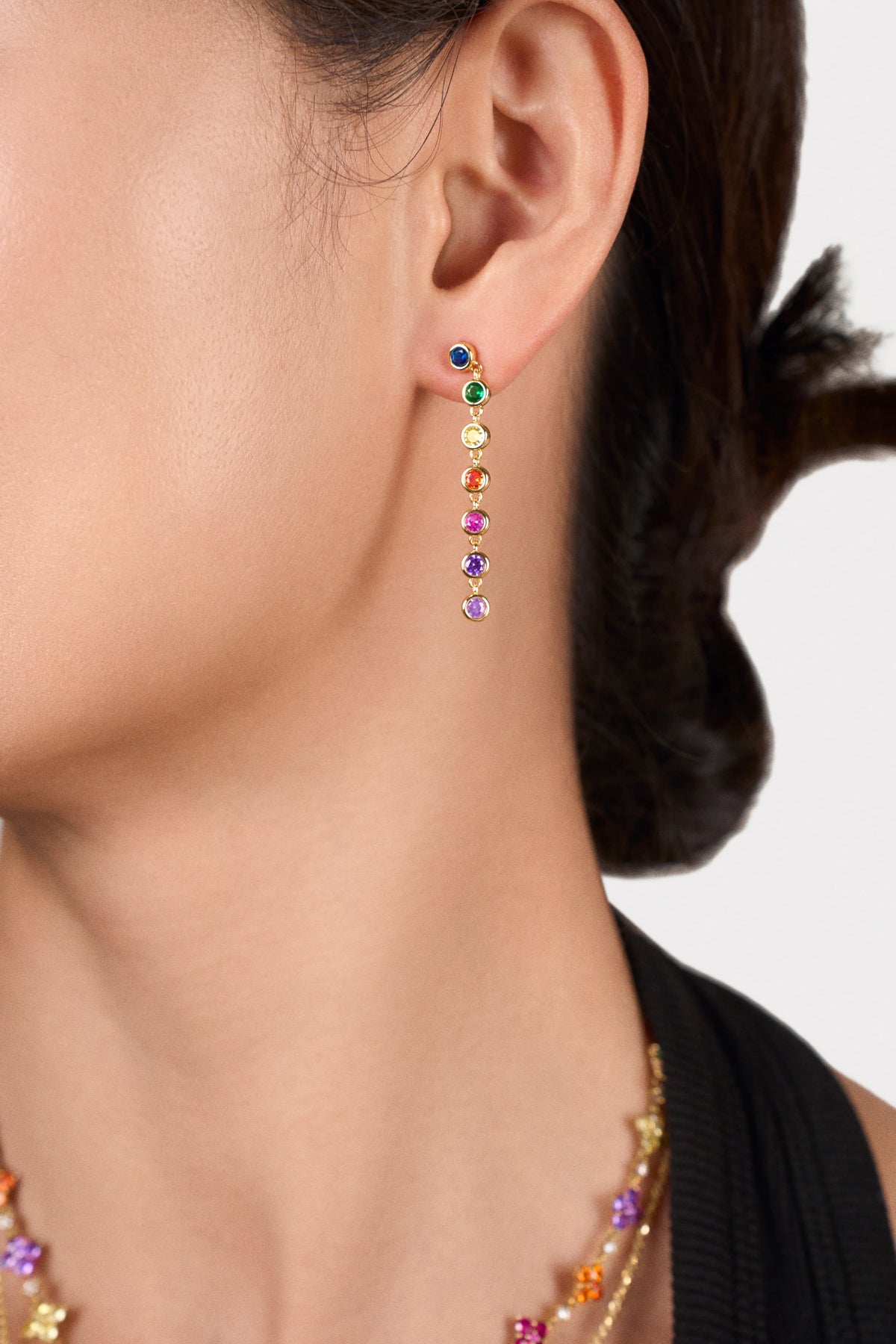 Love Wins Rainbow Earrings Gold