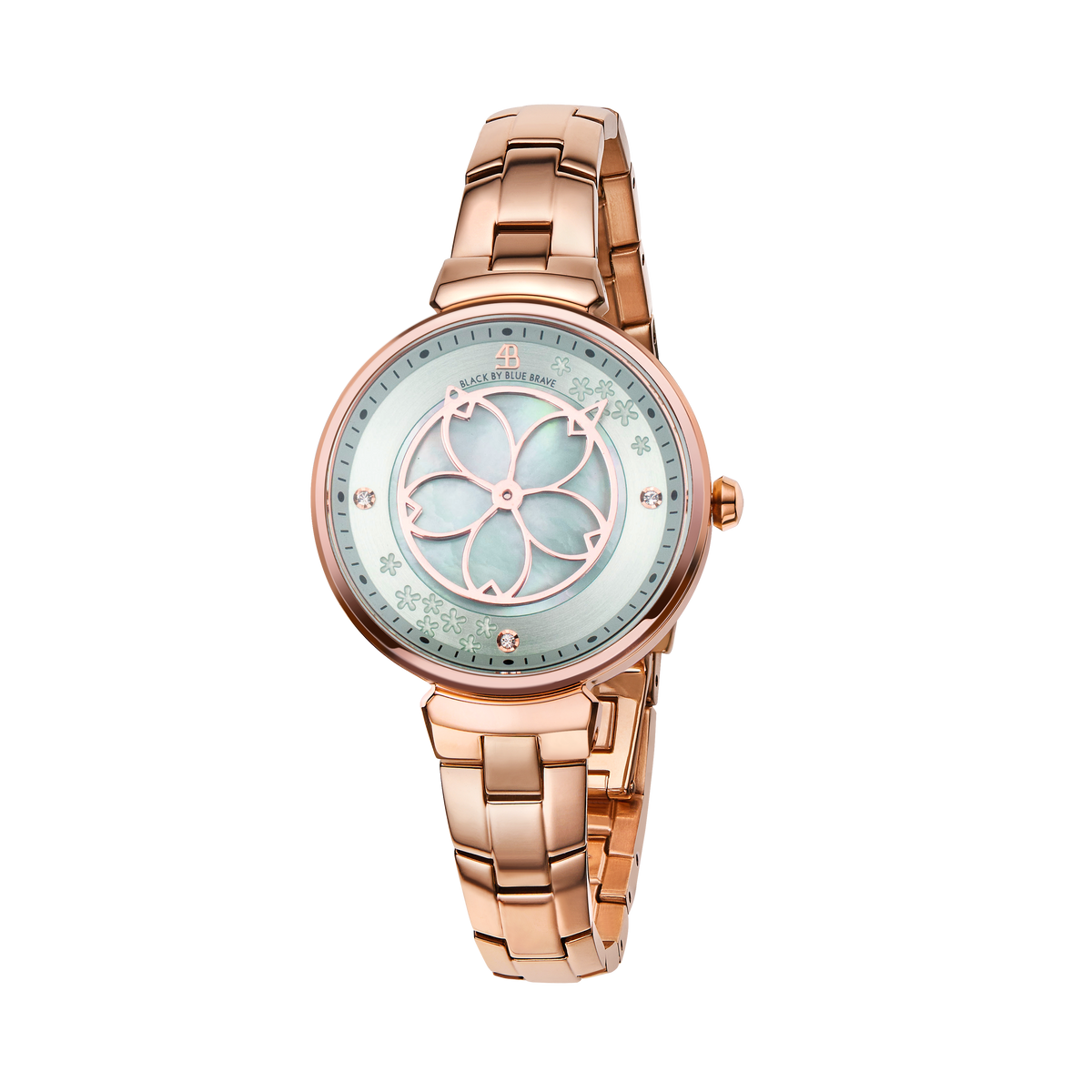 Cherry Blossom Watch | Sakura Petal Hand Rose Gold Bracelet Watch | 4B