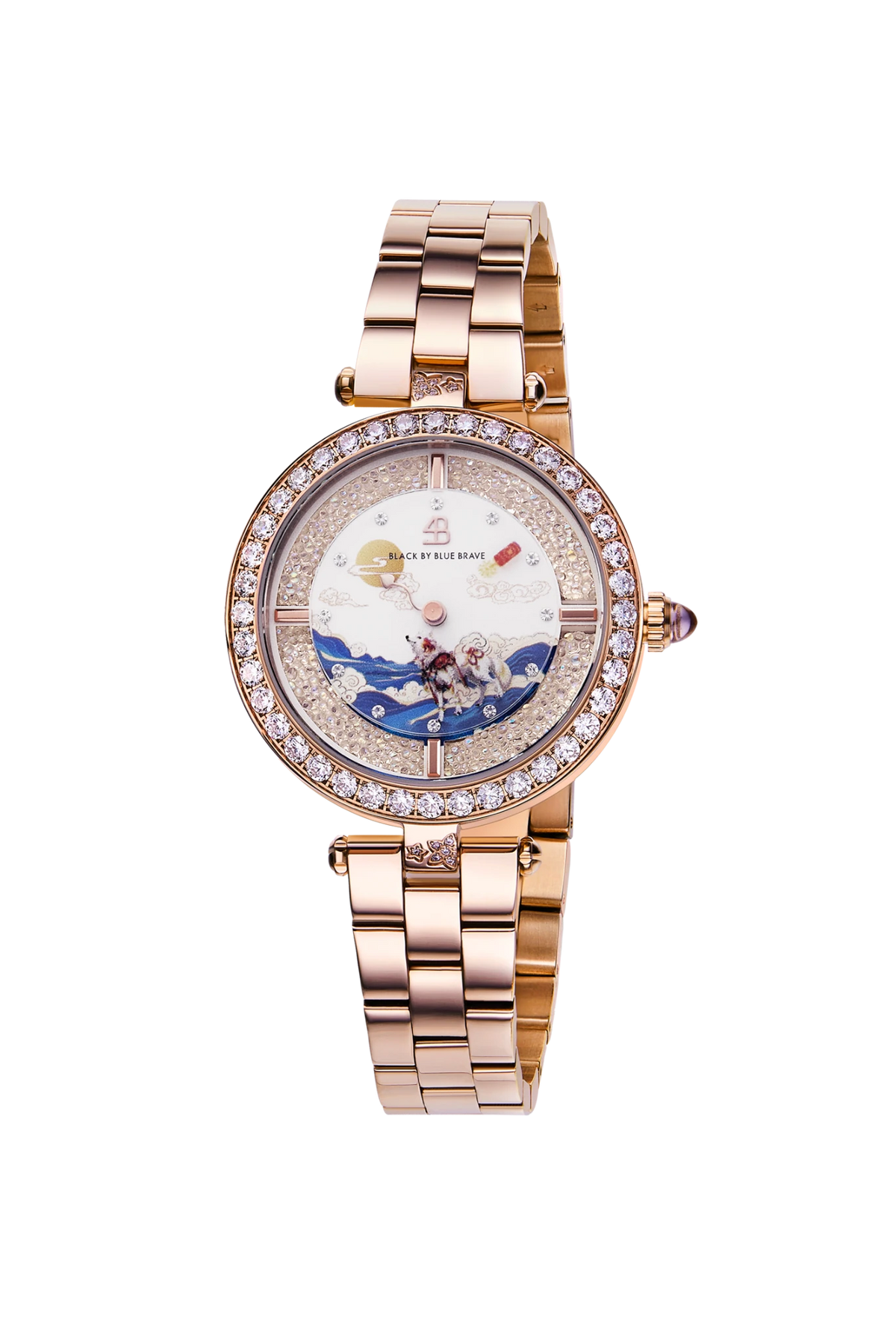 Orbita Dog Rose Gold Bracelet Watch - BLACK BY BLUE BRAVE