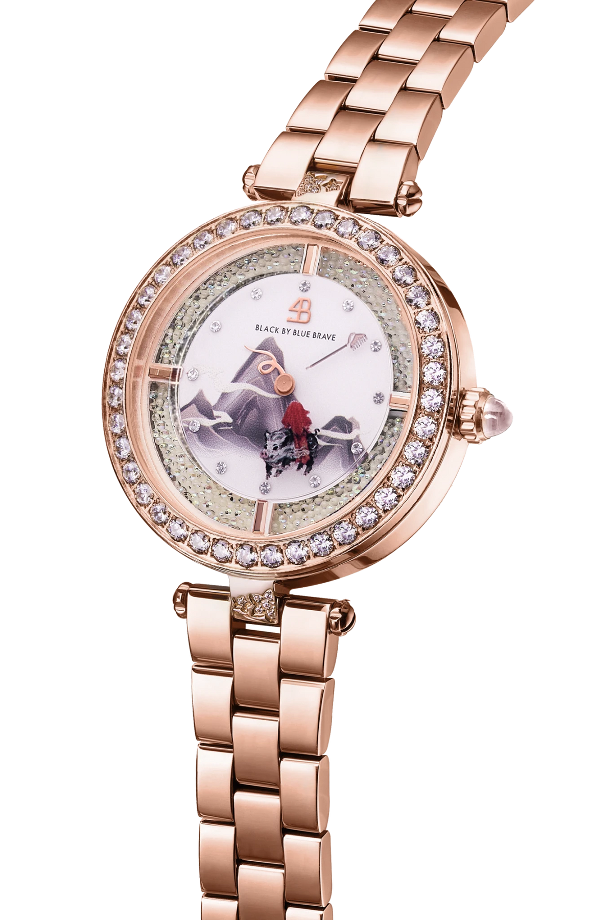 Orbita Pig Rose Gold Bracelet Watch - BLACK BY BLUE BRAVE