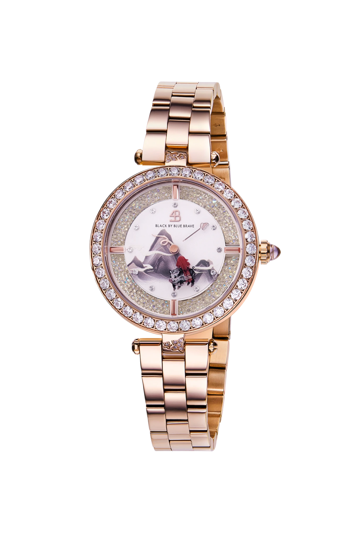 Orbita Pig Rose Gold Bracelet Watch - BLACK BY BLUE BRAVE