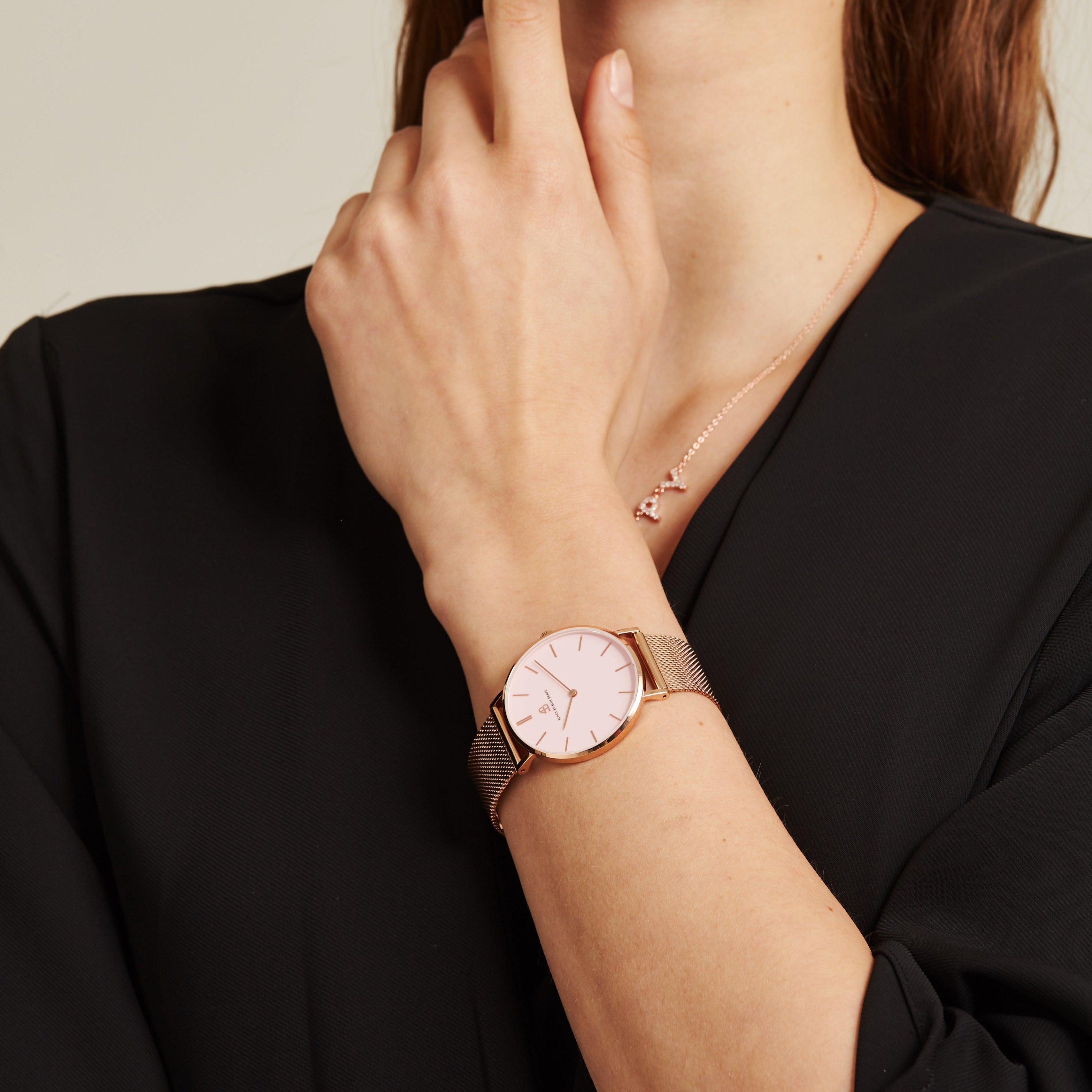 CLASSIC PINK ROSE GOLD (MESH STRAP) - 4B Watches