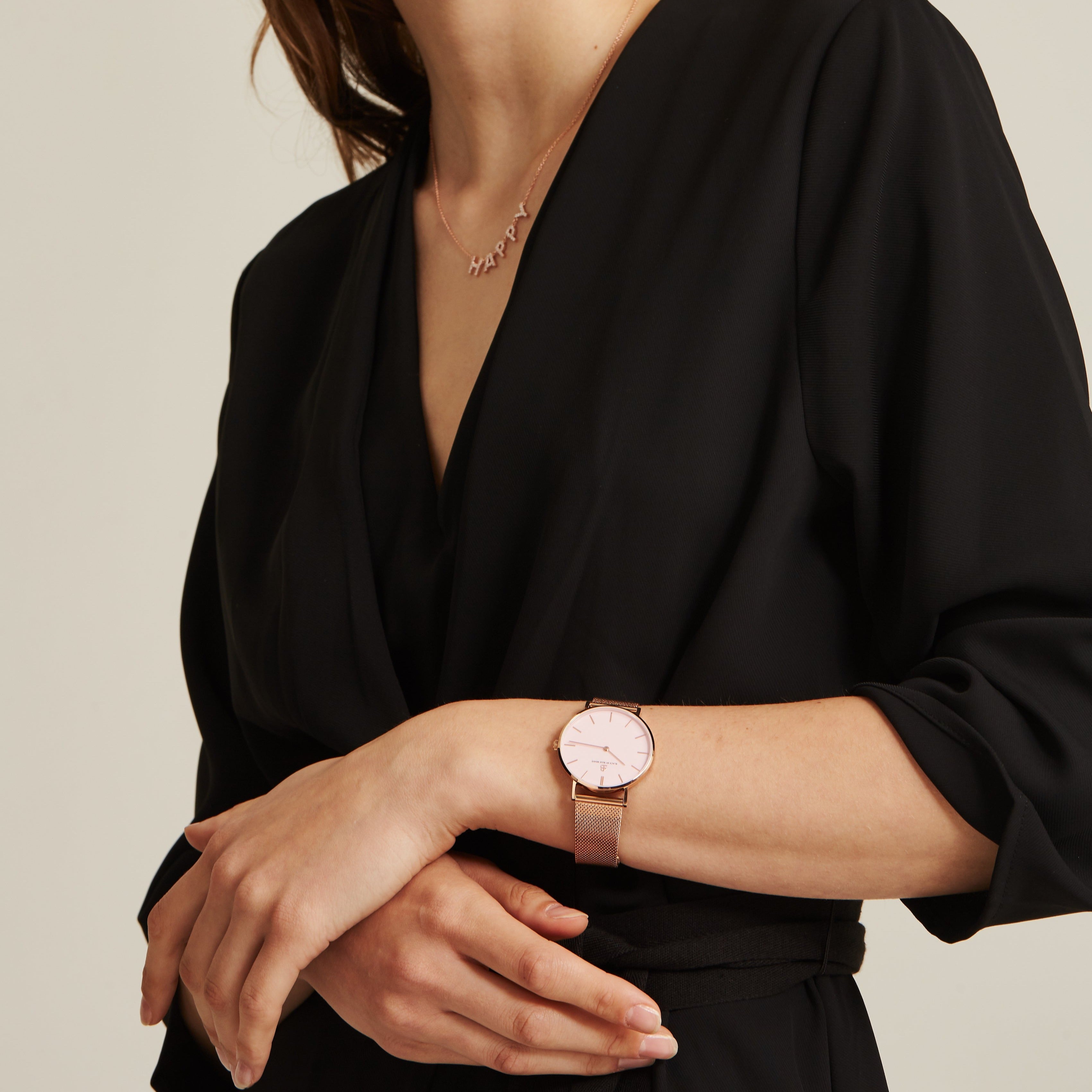 CLASSIC PINK ROSE GOLD (MESH STRAP) - 4B Watches