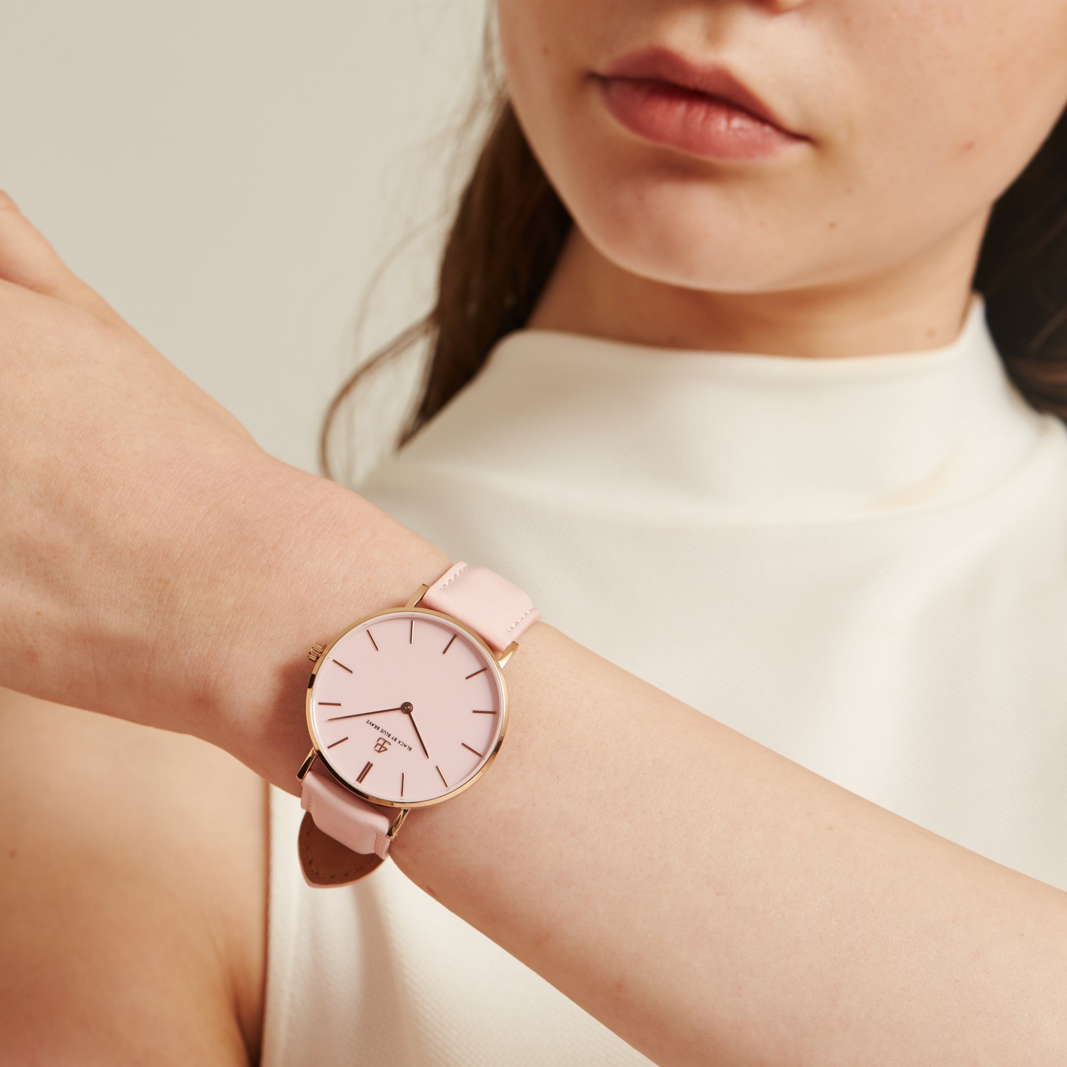 CLASSIC PINK ROSE GOLD (LEATHER STRAP) - 4B Watches
