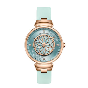 Cherry Blossom Watch Tiffany Blue Front View - BLACK BY BLUE BRAVE