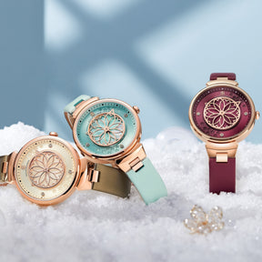 Cherry Blossom Watch Ruby Red, Tiffany Blue and Champagne - BLACK BY BLUE BRAVE