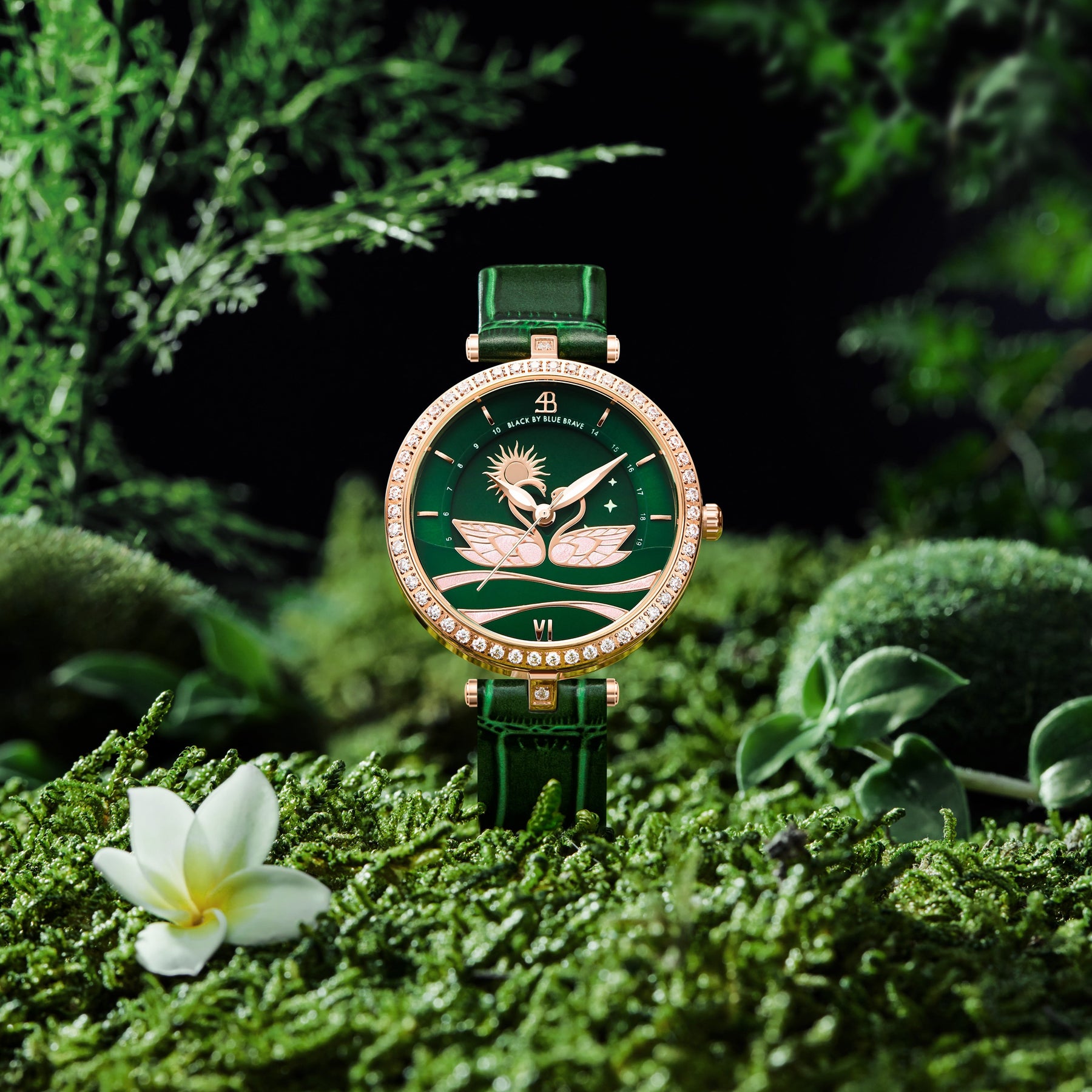 SWAN LOVERS GREEN - 4B Watches